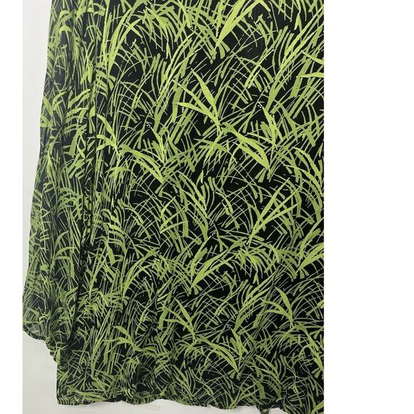 Style & Co Woman Button Up Top Blouse 20W Plants Y2K Rayon Busy Plus size - Picture 5 of 5